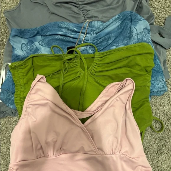 Stylish Multi-Color Ruched Tops - Picture 1 of 5